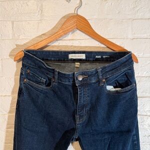 Warp + Weft Women's Deep Indigo High Rise Jeans